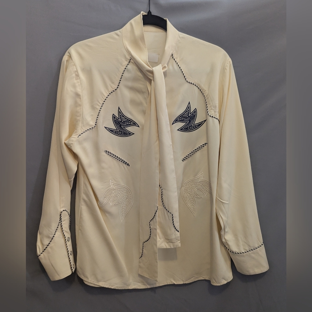 TOGA Pulla JAPANESE Avant Garde Designer WESTERN STYLE SHIRT with Tie Large-XL